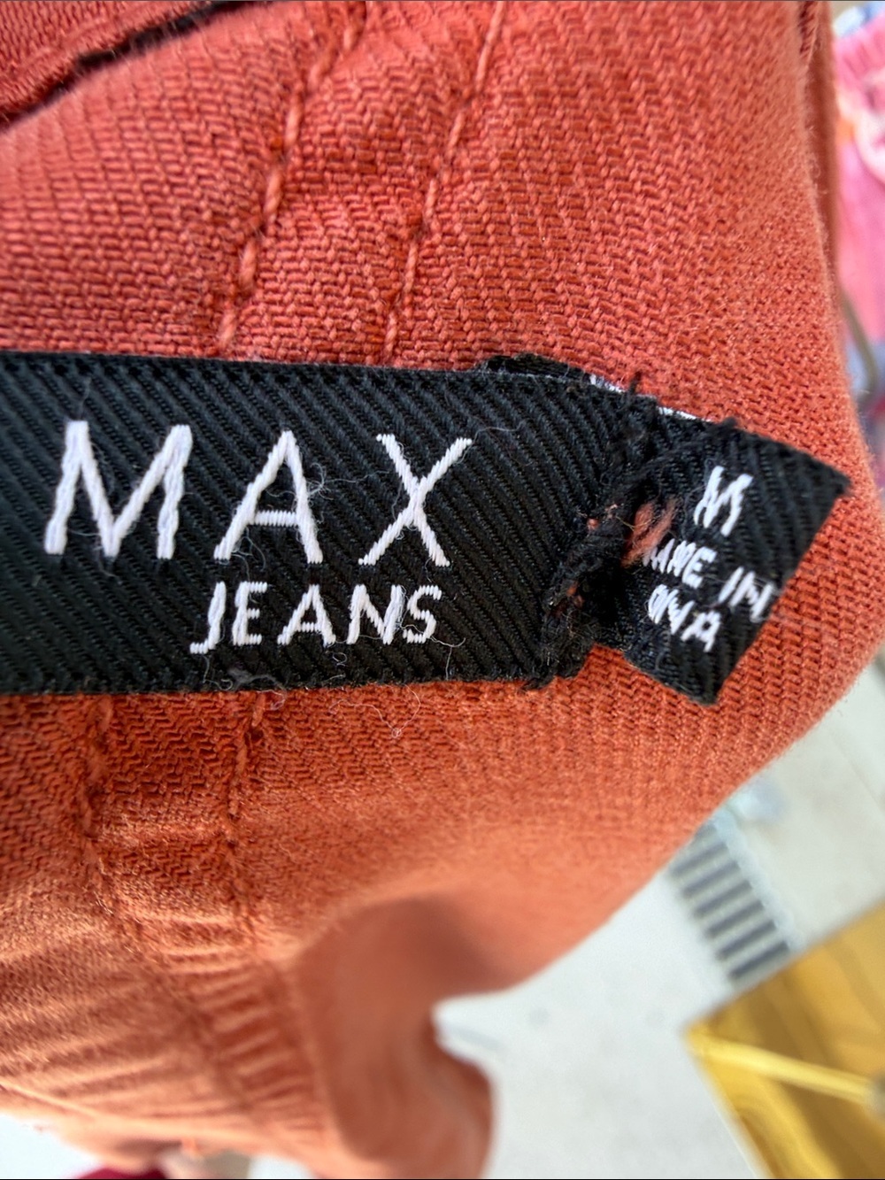 Max Jeans Rust-Red Utility Jacket - Picture 3 of 4